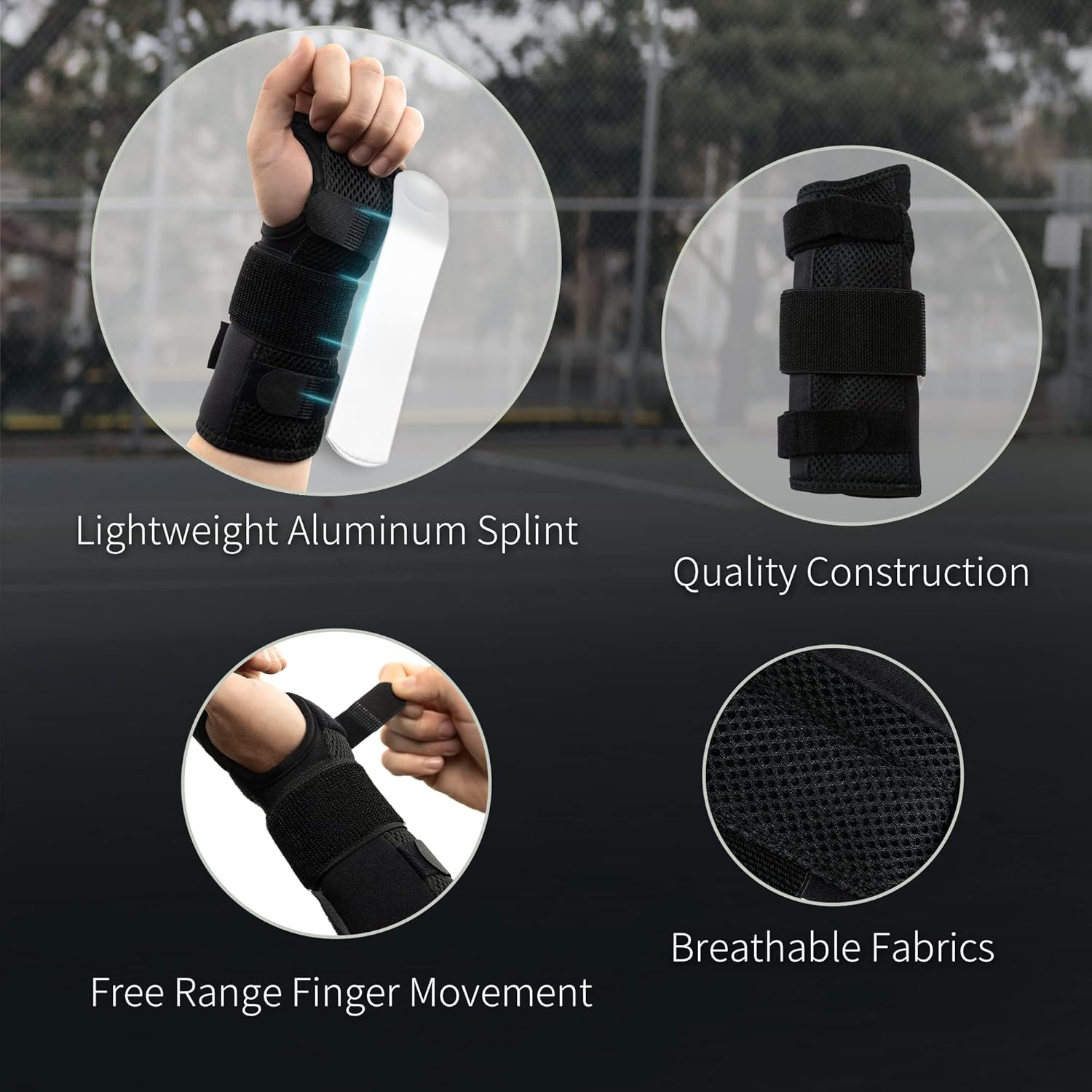 Carpal Tunnel Wrist Brace for Men and Women - Metal Wrist Splint for Hand and Wrist Support and Tendonitis Arthritis Pain Relief