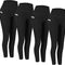 4 Pack High Waist Yoga Pants, Pocket Yoga Pants Tummy Control Workout Leggings 4 Way Stretch Leggings with Pockets