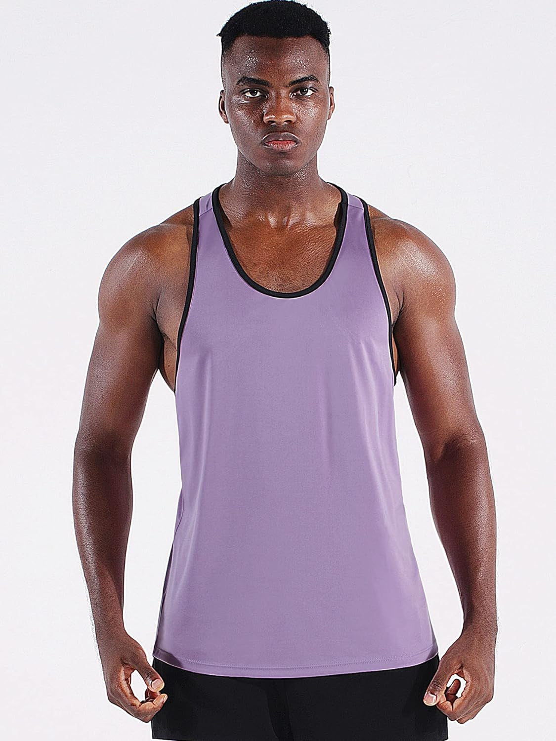 Men's 3-Pack Y-Back Dry Fit Running Tank Tops - Perfect for Athletic Workouts