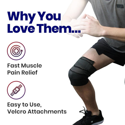 Elastic Knee Compression Sleeve Bandage Wraps I Knee Support Straps for Legs, Thighs, Hamstrings Ankle & Elbow Joints Reduce Swelling I Lymphatic Relief & Elastic Bandage for Women & Men (Med 71 Inch)