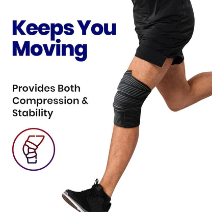 Elastic Knee Compression Sleeve Bandage Wraps I Knee Support Straps for Legs, Thighs, Hamstrings Ankle & Elbow Joints Reduce Swelling I Lymphatic Relief & Elastic Bandage for Women & Men (Med 71 Inch)