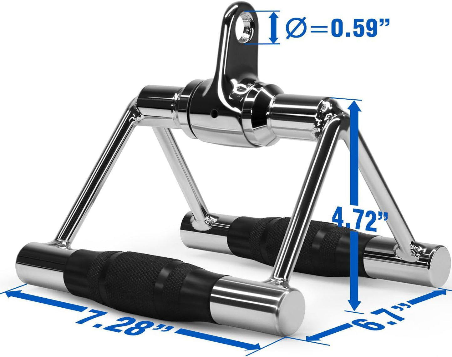 Heavy-Duty Double D Row Handle Cable Attachment - Perfect for Home Gyms, LAT Pull Down V Bar, Supports Up to 880LBS